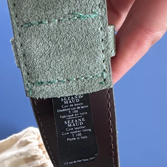 Sezane Maud Belt in Sea Green - Picture 4 of 4